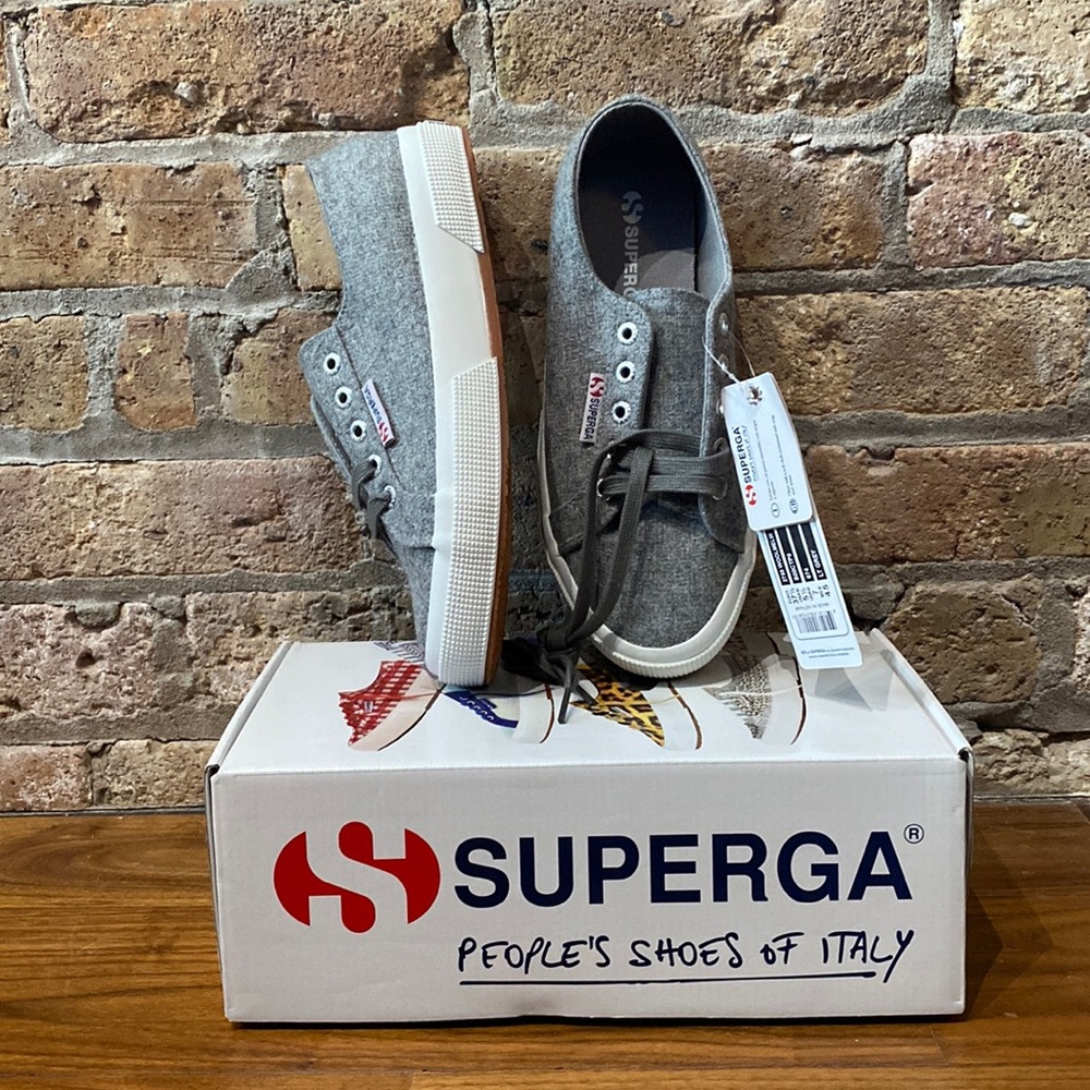 Grey Wool SUPERGA sneakers sz 7
